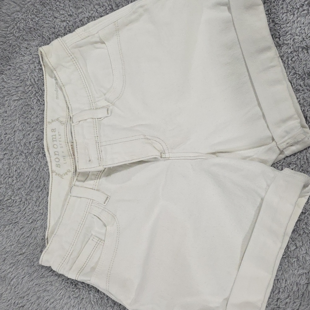 Sonoma Women's Cream Jean Shorts